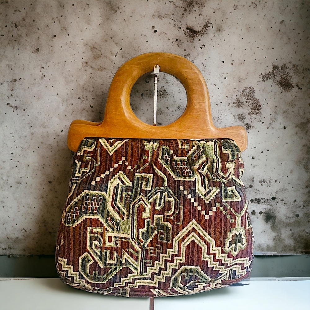 VINTAGE Brocade Jacquard Handbag